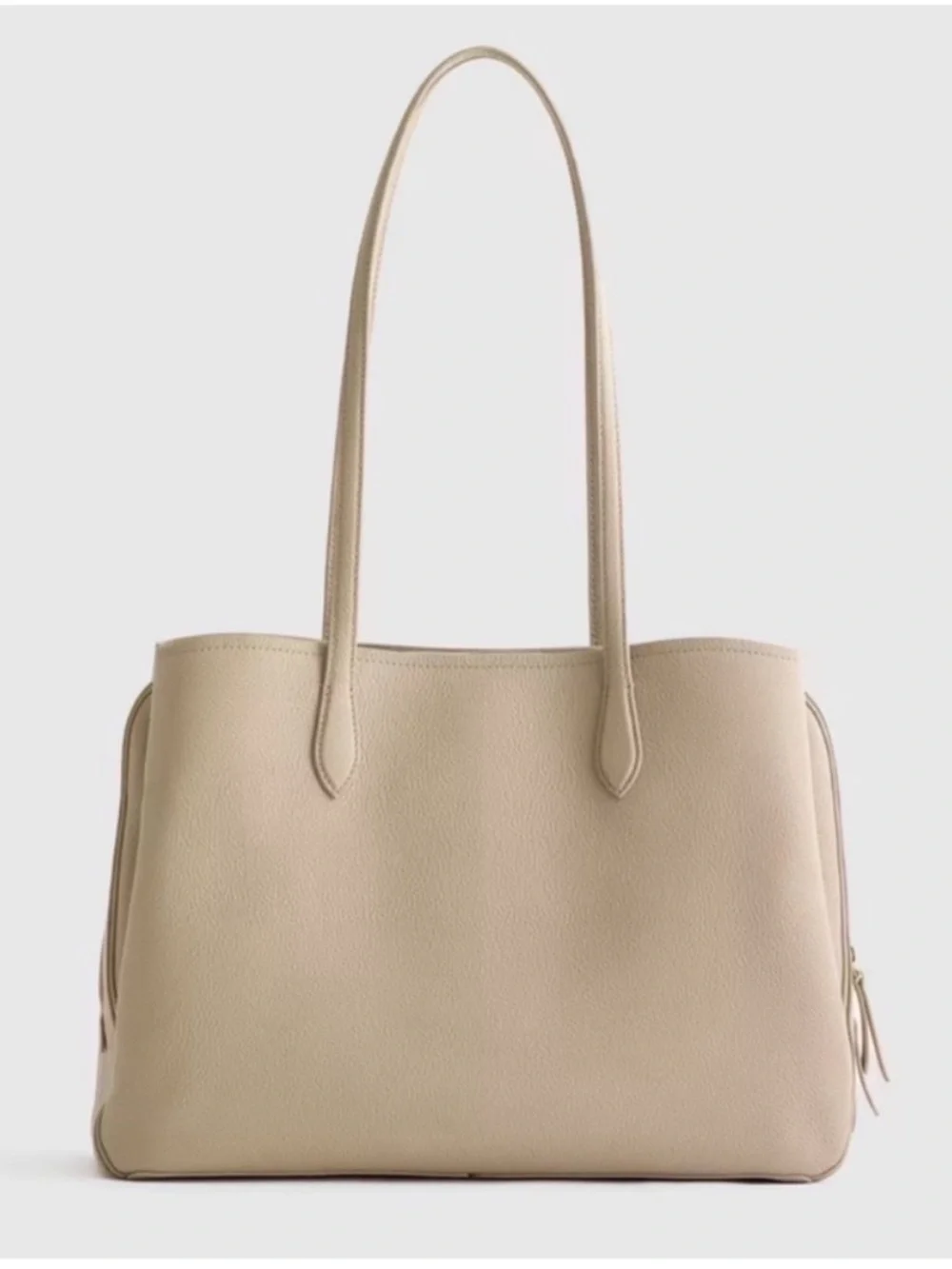 Quince Italian Leather Triple Compartment Work Tote - Picture 1 of 8